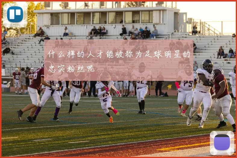 什么样的人才能被称为足球明星的忠实粉丝呢