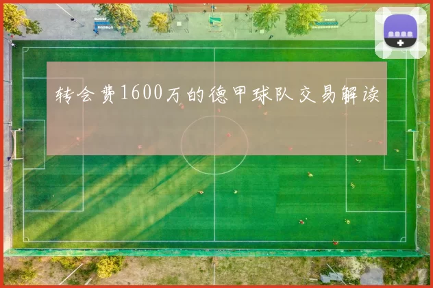 转会费1600万的德甲球队交易解读